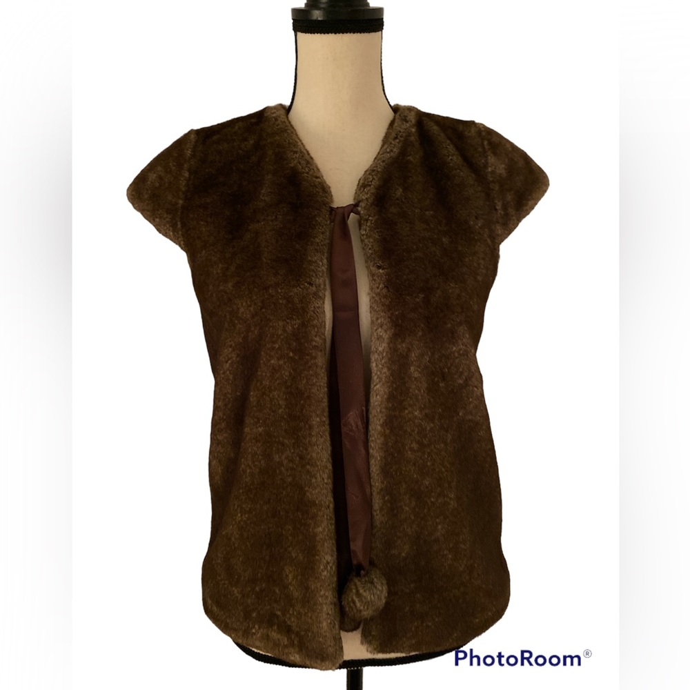 KingKow Brown Faux Fur Vest